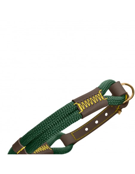 Dog collar, HUNTER Malia, Dark green/dark brown