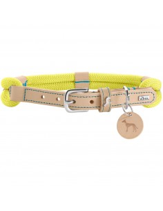 Dog collar, HUNTER Malia, Lime/Natural