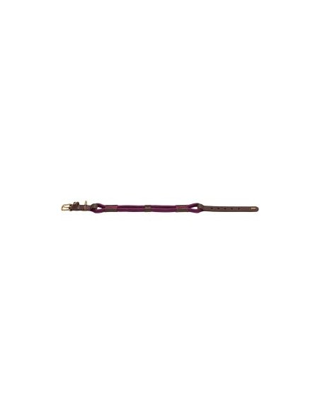 Dog collar, HUNTER Malia, Blackberry/Dark brown