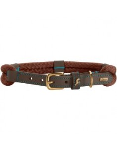 Dog collar, HUNTER Malia, Chocolate brown/Dark brown