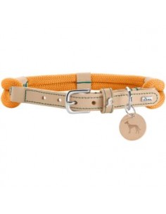 Dog collar, HUNTER Malia, Apricot/Natural