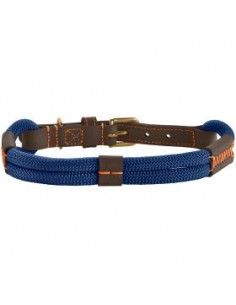 Dog collar, HUNTER Malia, Dark blue/Dark brown 2