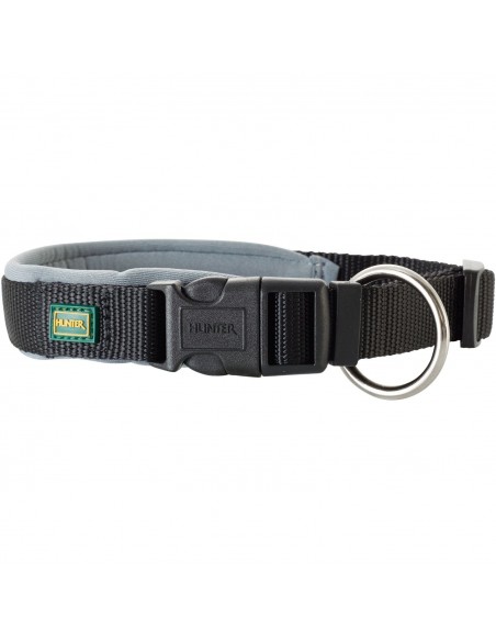 Dog collar, HUNTER Neopren Vario Plus, black/grey