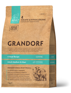 Dry dog ​​food GRANDORF - Adult 4 Meat, for medium and...