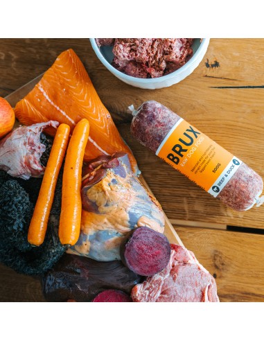Raw Dog Food BRUX - BEEF & DUCK, 500gr