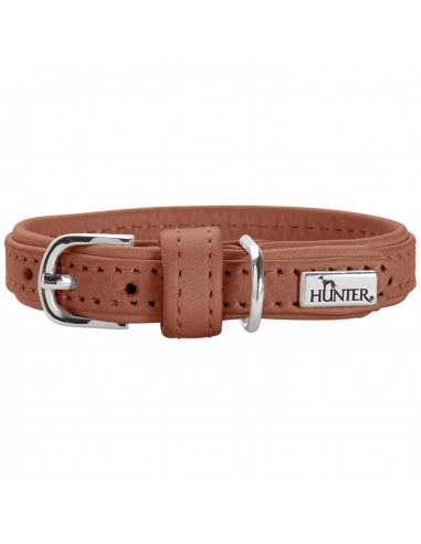Dog collar, HUNTER Soho Mini, cognac