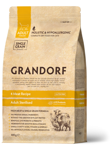 Dry food for cats, GRANDORF, 4 Meat Recipe, for...