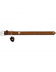 Dog collar, HUNTER, Tara, cognac/dark brown 2
