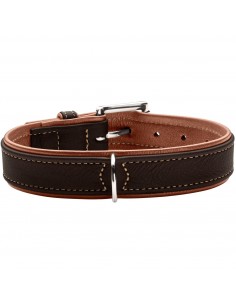 Dog collar, HUNTER, Canadian Up, black/cognac 2