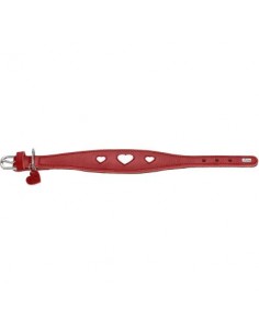 Greyhound collar, HUNTER, Love, red/black 2