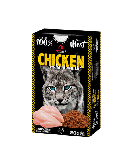 Natural treats for cats ALPHA SPIRIT - with chicken, 80 gr, SOFT