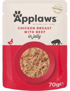 Canned food for cats APPLAWS - 70 gr, chicken and beef in...