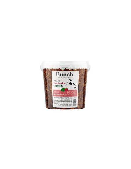 Mini dog training bones, BUNCH, with Beef, Raspberries and Spinach, 1kg