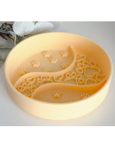 Food bowl DOGGOTIQUE, Slow Feeding, 18 cm diameter, yellow