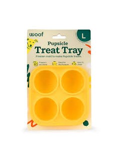 Dog treat mold, WOOF, Pupsicle treat tray, yellow, L