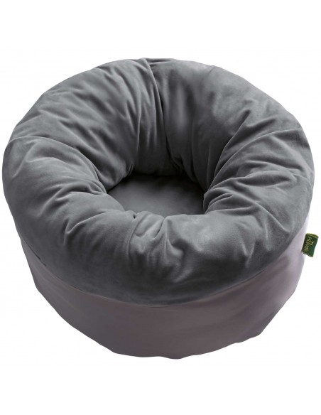 Dog bed, HUNTER, Miranda, donut, 50cm diameter, grey.