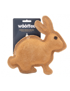 Dog toy, WOOFFEE, leather bunny, 20cm.