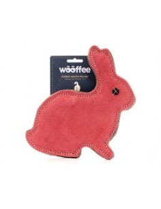 Dog toy, WOOFFEE, leather rabbit, 21cm.
