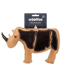 Dog toy, WOOFFEE, leather rhino, 23 cm.