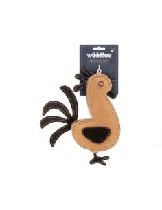 Dog toy, WOOFFEE, leather rooster, 24,5 cm.