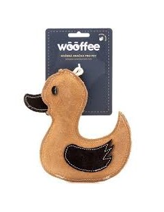 Dog toy, WOOFFEE, leather duckie, 16 cm.