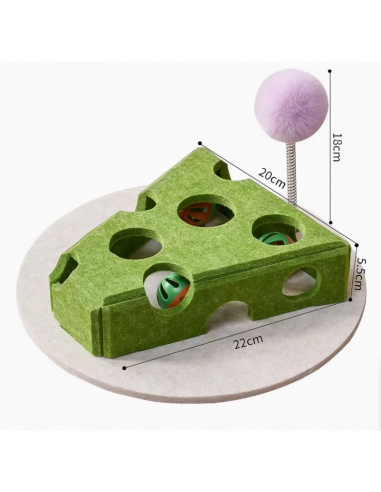 Cat toy, DOGGOTIQUE, cheese box, 22 cm x 20 cm...