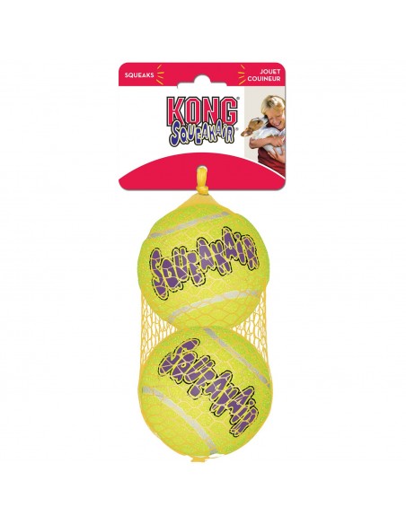 Dog toy, KONG® Squeakair, balls, 8 cm, 2 piece set, yellow