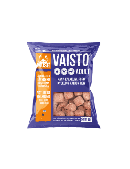 Svaigā barība suņiem MUSH VAISTO LILAC tītars vista briedis 800 gr