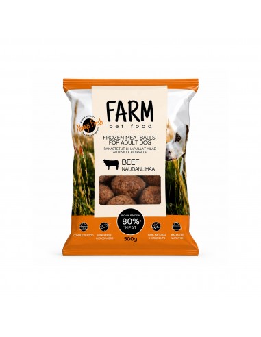 FARM frozen pet food - BEEF balls with...