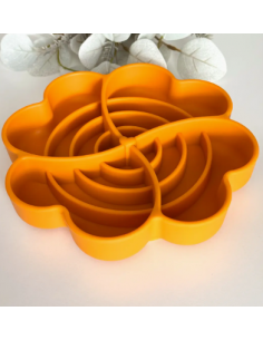Food bowl DOGGOTIQUE, Slow Feeding, 21x21x4cm, yellow