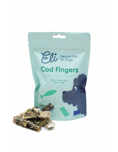 Dried Cod Skin Fingers For Dogs, ELI PET, 80g