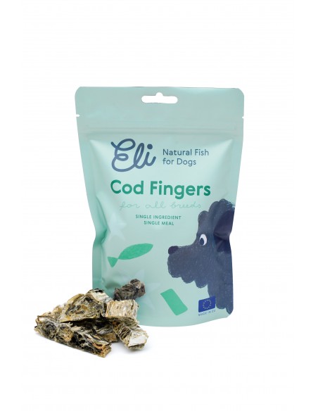 Dried Cod Skin Fingers For Dogs, ELI PET, 80g
