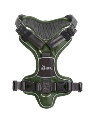 Dog harness HUNTER Divo, green/gray, S