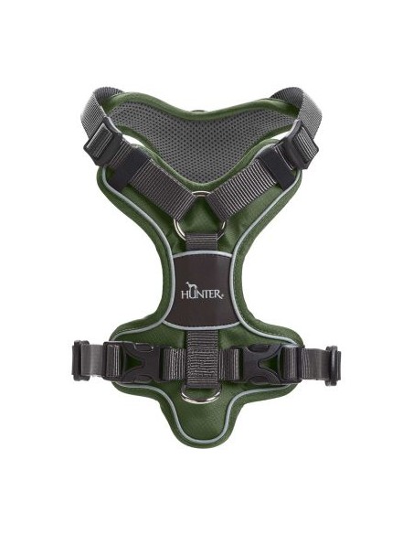 Dog harness HUNTER Divo, green/gray, S