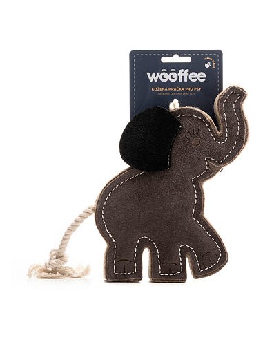 Dog toy, WOOFFEE, leather elephant, 17cm