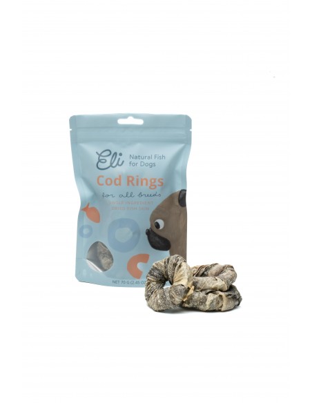 Dog Treats, ELI PET, Cod Rings, 70gr.