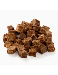 Dog treats, salmon cubes, 100 gr.