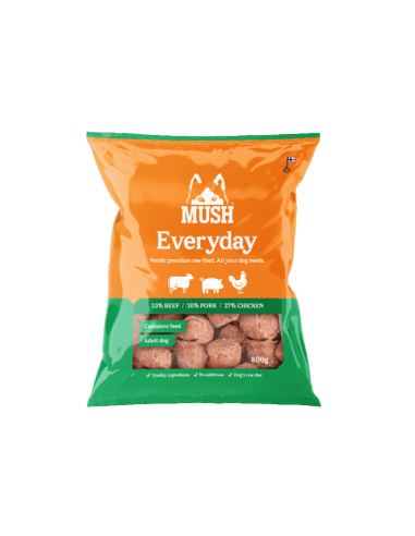 Fresh dog food MUSH - VAISO, GREEN, with beef,...