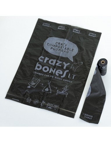 Compostable pet bags CRAZY BONES - 1 roll