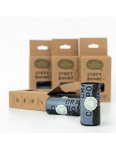 Compostable pet bags CRAZY BONES - set of 8 rolls in a box