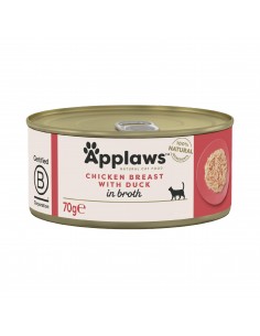 Konservi kaķiem APPLAWS - 70 gr, vistas krūtiņa ar pīli...