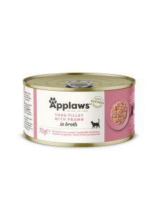 Canned food for cats APPLAWS - Tuna, shrimp broth,70 gr