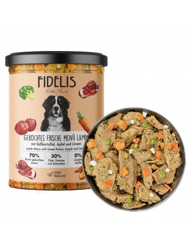 Canned Dog Food, FIDELIS, Lamb Menu with Sweet...