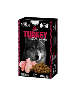 Natural Dog Treats, ALPHA SPIRIT, SOFT, with Turkey, 80 gr.