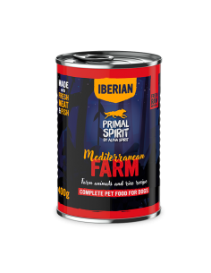 Wet Dog Food, PRIMAL SPIRIT, Mediterranean Farm, 400g.